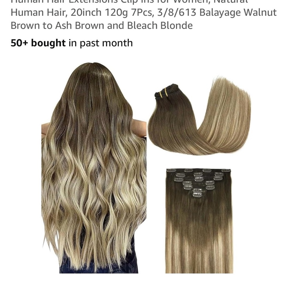 NWOT Gogo extensions and Blonde Hair Extension 20”